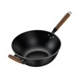 thumbnail image 3 of Wok de hierro para estufas de gas de inducción eléctricas Fácil de limpiar Resistente al óxido Antiadherente Diámetro de 30 cm, 3 of 9