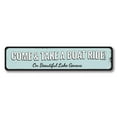 thumbnail image 2 of Take a Boat Ride Novelty Sign, Metal Wall Decor - 4x18 inches, 2 of 4