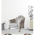 thumbnail image 2 of 43" Two Tone Ivory Fabric And Antique Pearl Striped Arm Chair, 2 of 3