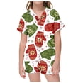 thumbnail image 1 of WEAIXIMIUNG Children's Christmas Print Short Sleeve Shorts Cardigan Children's Pyjamas Two Sets 10-11 Years, 1 of 4