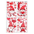 thumbnail image 6 of 4 Sheets Valentine's Day Window Clings Decorations,Romantic Pink Red Love Heart Faceless Elf Window Stickers Decals for Valentine's Day Wedding Anniversary Party Favors Supplies Decor, 6 of 7