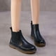 thumbnail image 1 of ZHAOCHENG Botines Chelsea de piel auténtica para mujer, botas cortas cálidas, plataforma plana, talla grande, Martin, zapatos individuales, 30, 1 of 3