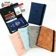 thumbnail image 5 of RFID Blocking Travel Passport Holder with SIM Card Slots - Soft PU Leather Multi-Functional with 4 Card Pockets, Cash & Boarding Pass Compartments, Elastic Strap for Secure Storage - Slim Design for, 5 of 5