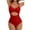 Red, variant on Fsqjgq Womens Swim Suit Bikini Doggy 2024 Women's Swimsuit Cut out Swimsuit with Waistband High Waist Front Lace up Swimsuit for Women White M