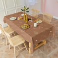 thumbnail image 3 of Brown Planet Moon Star Pattern Rectangle Tablecloth 60"x102",Waterproof Polyester Rectangle Table Cloth, Wipeable Spillproof Polyester Tablecloth for Dining, Camping, Indoor and Outdoor, 3 of 6