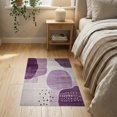 thumbnail image 3 of ODIKA 2'x3' Washable Throw Rug Non-Slip, Low Profile, Flatwoven, Easy Care Purple Abstract Boho Brushstroke Watercolor Swirl Ombre Gradient for Hallway, Study Room, 3 of 7