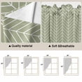 thumbnail image 5 of Sage Green Geometric Swag Valances for Windows 2 Pack, Kitchen Window Curtains 36 Inch Length, Minimalism Solid Color Striped Lines Privacy Swag Curtains for Living Room/Bathroom 36"x36", 5 of 8