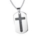 thumbnail image 1 of Versículo Oración del Cruz Acero Doble Colgante Collar Etiqueta de Sunnimix Cruz colgante de collar, 1 of 8