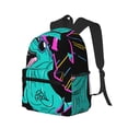 thumbnail image 2 of Lsque Rex Dinosaur With Sunglasses Classic Casual Backpack - Large Capacity Water-Resistant Backpack for School, Work, Travel, and Outdoor Activities, 2 of 8