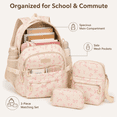 thumbnail image 2 of 3-Piece Bow Backpack Set for Women Teen Girls, Cute Coquette Kawaii Oxford School Bag with Crossbody & Pencil Pouch, Aesthetic College Daypack, 2 of 11