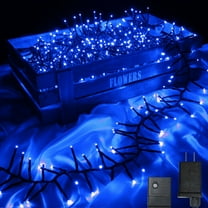 750 LED String Lights Cluster Lights - 41ft Blue Green Wire Outdoor Waterproof Lights, Plug in Indoor String Lights with 8 Modes & Timer Memory for Xmas, Christmas Tree