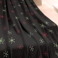 thumbnail image 3 of Black Christmas Star Pattern Blanket,Comfortable Soft Lamb Wool Throw Blanket,All Season,Warm Lightweight Blankets for Sofa Bed Couch Living Room Chair,60"x80", 3 of 4