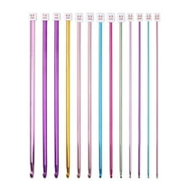 Clearance! Ikeay 11 Pieces Of 27Cm Metal Crochet Set Knitting Tools Multicolored Crochet Aluminum Tunisian/ Crochet Hooks Needles (2Mm to 8Mm),Diy Knitting,1X Crochet Hook Set (11 Pieces)