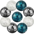thumbnail image 2 of SSS 9 Pieces Decorative Balls for Bowls 6.5 cm / 2.5 Inch Orbs Glass Balls for Centerpiece Bowls Mosaic Sphere for Home Decoration Dining Table Christmas Party (Sliver,Dark Blue,Black), 2 of 3