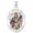 Sterling Silver, variant on Saint Joan of Arc Religious Medal Color Pandant - 2/3 x 3/4 inch Size of Nickel, Sterling Silver