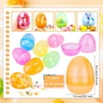 thumbnail image 2 of 30 Pack 4 Inch Translucent Easter Eggs with Flat Bottom Colorful Fillable Large Plastic Eggs for Easter Basket Fillers Egg Hunt Party Supplies, 6 Colors, 2 of 7