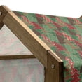 thumbnail image 5 of Christmas Pet House, Abstract Pines with Swirls Dots Lines Design Patchwork Style Print, Outdoor & Indoor Portable Dog Kennel with Pillow and Cover, 5 Sizes, Dark Coral Dark Green, by Ambesonne, 5 of 5