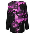 thumbnail image 2 of XZNGL Hauts à Manches Longues pour Femmes Mode pour Femmes T-Shirt Ample à Manches Longues à Col Rond Imprimé Hauts T-Shirt à Manches Longues pour Femmes T-Shirts à Manches Longues pour Femmes T-Shirts Longs pour Femmes, 2 of 5
