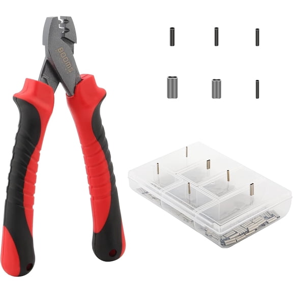 CP2 Fishing Crimping Tool for Single-Barrel Sleeves with 300pcs Sleeves
