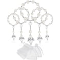 thumbnail image 2 of 20 Pcs Baptism Acrylic Rosary Beads Mini Rosaries Angel with Organza Bags for the First Communion Ba, 2 of 5