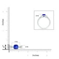thumbnail image 4 of ANGARA Natural Cushion 1.05 ct Tanzanite Split Shank Ring with Rope Detailing in 14K White Gold for Women (Size-6mm) | December Birthstone, Anniversary Jewelry Gift for Women | Natural Tanzanite Ring, 4 of 8