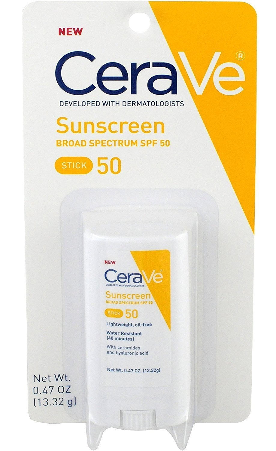 CERAVE Sunscreen Stick SPF 50, 0.47oz.