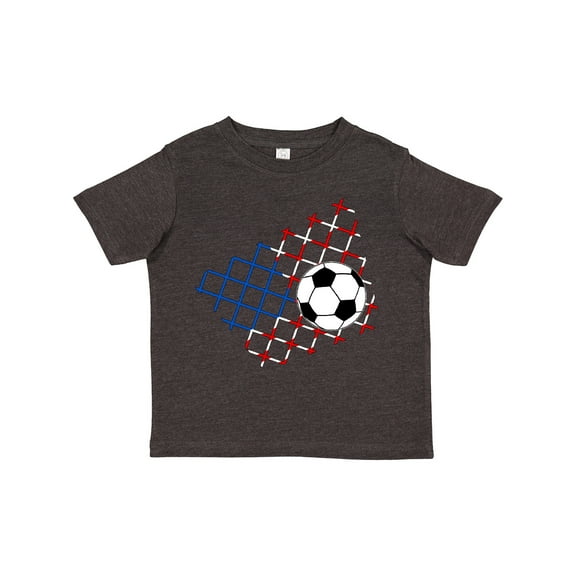Inktastic Soccer Ball, Net with American Flag Colors Boys or Girls Toddler T-Shirt