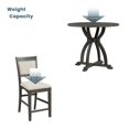 thumbnail image 4 of Kitchen Dining Table Set for 4, Wood Round Dining Table with Trestle Legs and 4 Padded Seat Dining Chairs, 5 Pcs Kitchen Dining Set,Farmhouse Style, for Kitchen, Dinning Room,Gray, 4 of 9