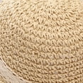 thumbnail image 5 of Lispipm Baby Girl Straw Hat Bowknot Outdoor Beach Sun Hats Infant Toddler Girls Vacation Ruffle Caps with Lace Starp Beige 6-24 Months, 5 of 5