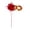 A003- Red, variant on Black and Gold Masquerade Mask, 12 Inch Venetian Masquerade Masks with Stick, Feather Embellished Womens Masquerade Mask for Masquerade Party Mardi Gras Halloween Events, 1 Pack