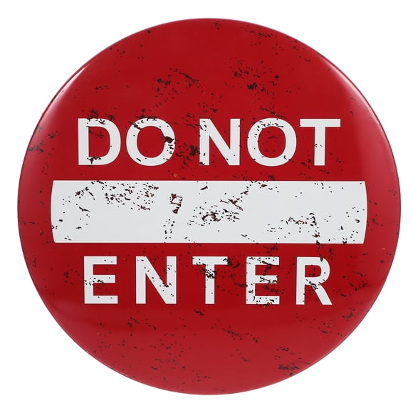 Restaurant Wall Sign Decor Do Not Enter Sign Wall Decoration Iron No Entry Sign Restaurant Accessory