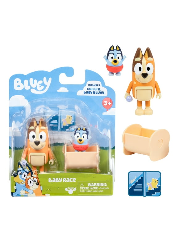 Bluey, 2-Pack Figure Set, Includes Baby Bluey, Toddler Toy