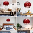 thumbnail image 2 of Wall Clock 10 Inch Red Christmas Round Silent Decorative Wall Clocks Battery Operated for Living Room Bedroom Kitchen Classroom Decor, Snowman Xmas Balls Snowflakes Pine Branch,Small, 2 of 8