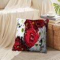 thumbnail image 3 of LALILO Throw Pillow Covers Red White Bouquet Mother Red White Bouquet Cushion Cover 18" x 18", 2 Pack, 3 of 6