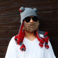 thumbnail image 1 of Gorro de pulpo con tentáculos para adultos, tejido a mano, gorro de pulpo, disfraz de Halloween para Navidad, cosplay (gris), 1 of 5