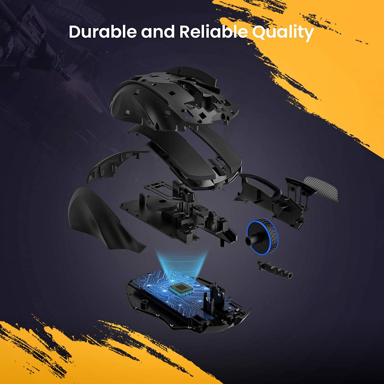 Ergonomic Wired Gaming Mouse, 8 Programmable Buttons , 5 Levels Adjustable DPI Up To 58000, Wired Computer Gaming Mice with 7 RGB Backlight Modes for Windows 7/8/10/XP
