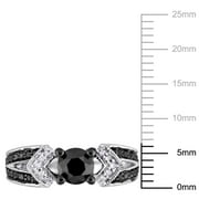 Everly Womens Diamond Sterling Silver Engagement Ring