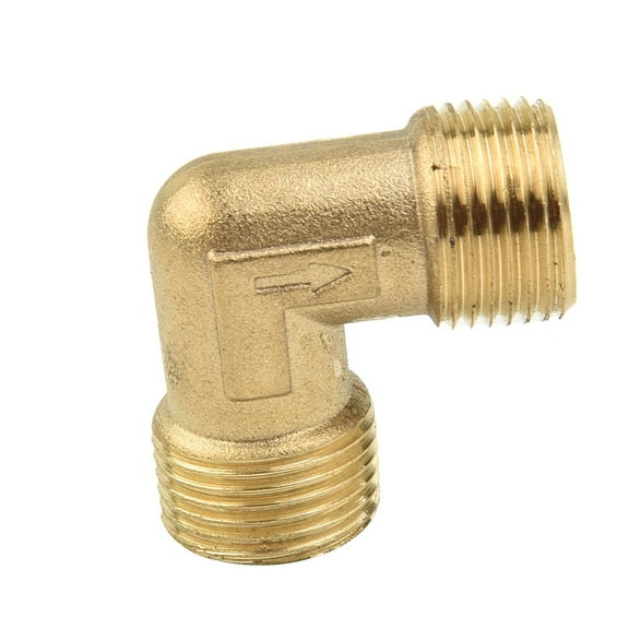 16.5Mm Male Thread 90 Degree Brass Elbow Pipe Fitting Connector Coupler Air Compressor Hose Fitting Copper Adapter Smile Home