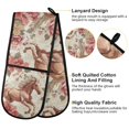 thumbnail image 4 of Dailycode Double Sided Oven Mitt with Loop Heat Resistant Kitchen Long Potholders 7" x 35" Running Horse and Rose, 4 of 6