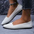 thumbnail image 6 of Xfvqtps Womens Casual Pointed Toe Flats Super Soft Slip on Shoes for Women Breathable Lightweight Flat Shoes with Cushioned Insole No Tired Feet White, 6 of 9