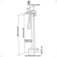 thumbnail image 5 of Wand Floor Mounted Bathroom Tub Filler with Hand Shower, Brass Freestanding Bathtub Faucet, 5 of 5