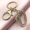 thumbnail image 3 of SURJDE Letter Keychains for Women Purse Charms for Handbags Crystal Initial Alphabet Pendant with Key Rings, 3 of 6
