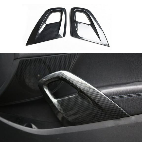 For Hyundai Veloster ABS Carbon Fiber Inner Door Handle Cover Trim 2012-2017