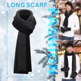 thumbnail image 6 of FZ FANTASTIC ZONE Men Women Winter Knit Hat Beanie Long Scarf Touchscreen Gloves Set Skull Cap Neck Warmer Gloves Set with Fleece Lined,Black Grey, 6 of 7