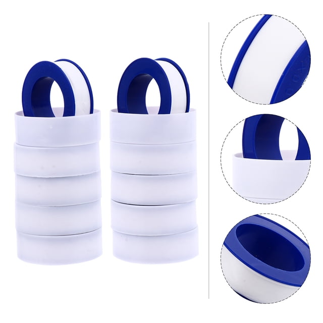 UPOUART 20pcs Ptfe Thread Seal Tape, W:12mm L:10m Long,Thread Adhesive Plumbing Tape For Home Use