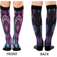 thumbnail image 2 of Coolnut Dreamcatcher Feather Compression Socks Women Men Knee High Stockings for Sports, Running, Travel 1Pair Gift, 2 of 7