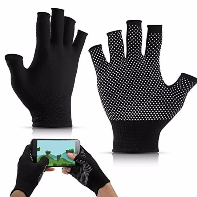 Guantes de Ciclismo Naiovety antideslizantes para hombres y mujeres Negro tipo 1