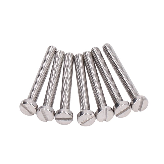 50 Pcs Vis à Fromage Tête Fente A2 70 Acier Inoxydable Vis Plates Machinerie M3 Ensemble de Vis