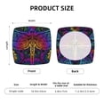thumbnail image 6 of Gaeub Indian Mandalas Dragonfly Square Chair Seat Covers, Stretch Fitted Printed Chair Seat Cushion Cover for Kitchen, Office - One Size, 6 of 9