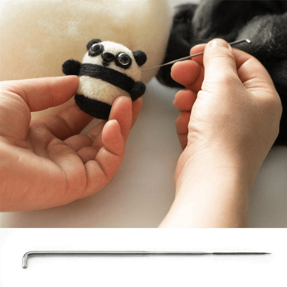 100 Wool Felt Needles DIY Handmade Needle Length 8.6cm